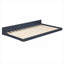 Lit gigogne en bois massif bleu foncé convenant à un matelas simple avec roulettes pour chambres d'amis