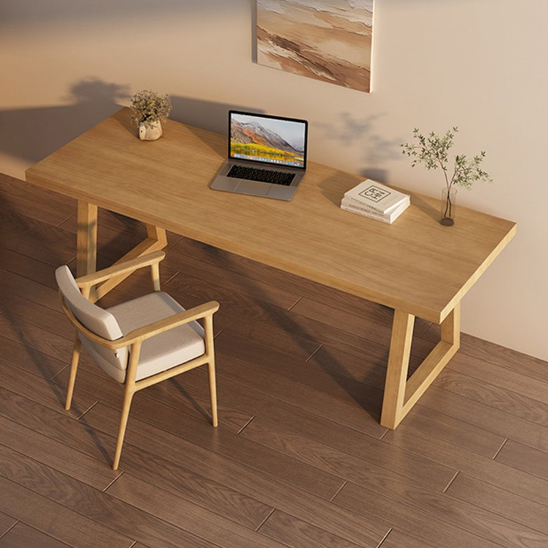 Bureaux rectangulaires en bois massif Burlywood, H 29,53 po x l 55,12 po x P 23,62 po