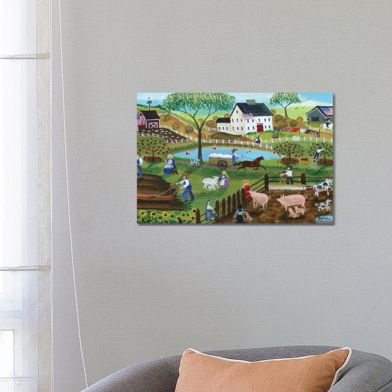 Old Tyme Americana Country Farmyard, H 18 po x l 26 po x P 1,5 po