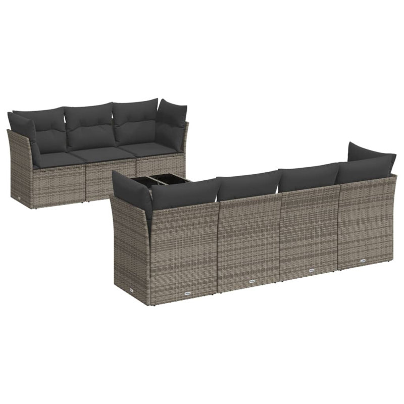 Ensemble de canapé modulaire en rotin PE 8 pièces Vidaxl