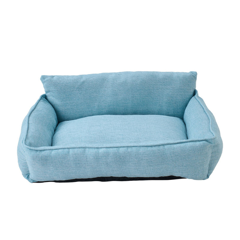 Polyester Pet Bed, Blue, 21cm H x 55cm W x 41cm D
