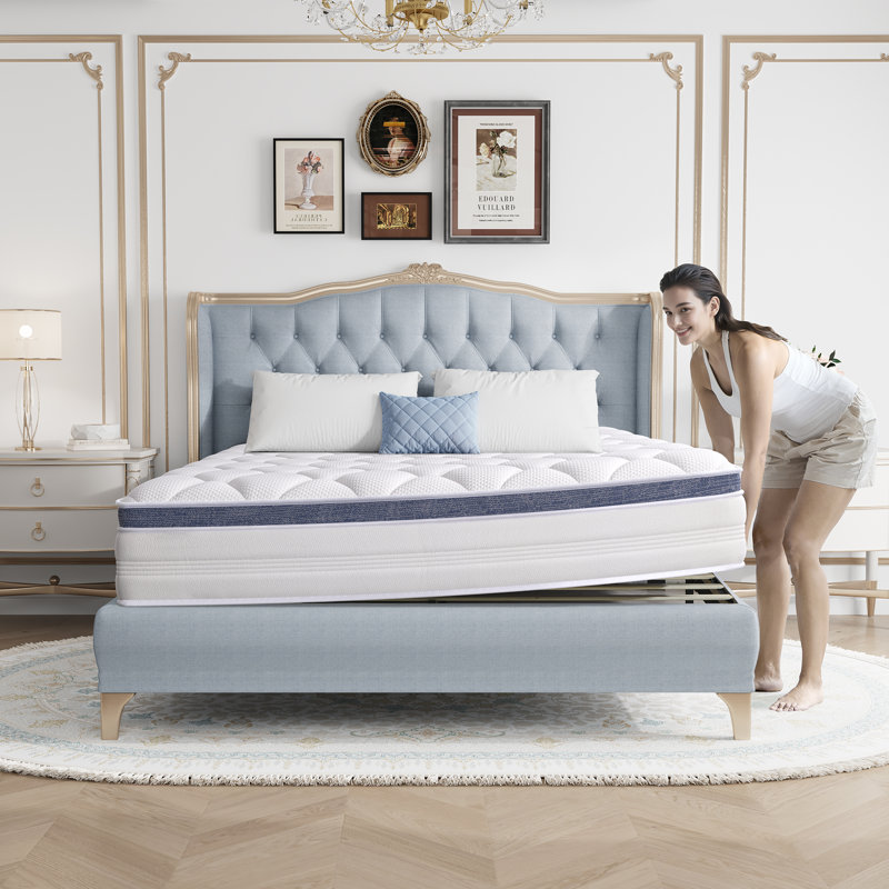 Dubidapon 22-25Cm High-Resilience Hybrid Mattress, Meium Feel,Double Size Pocketed Springs, Mattress in a Box for All Sleeping Positions