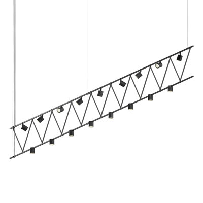 Lustre cylindrique à 17 lumières DEL Suspender®