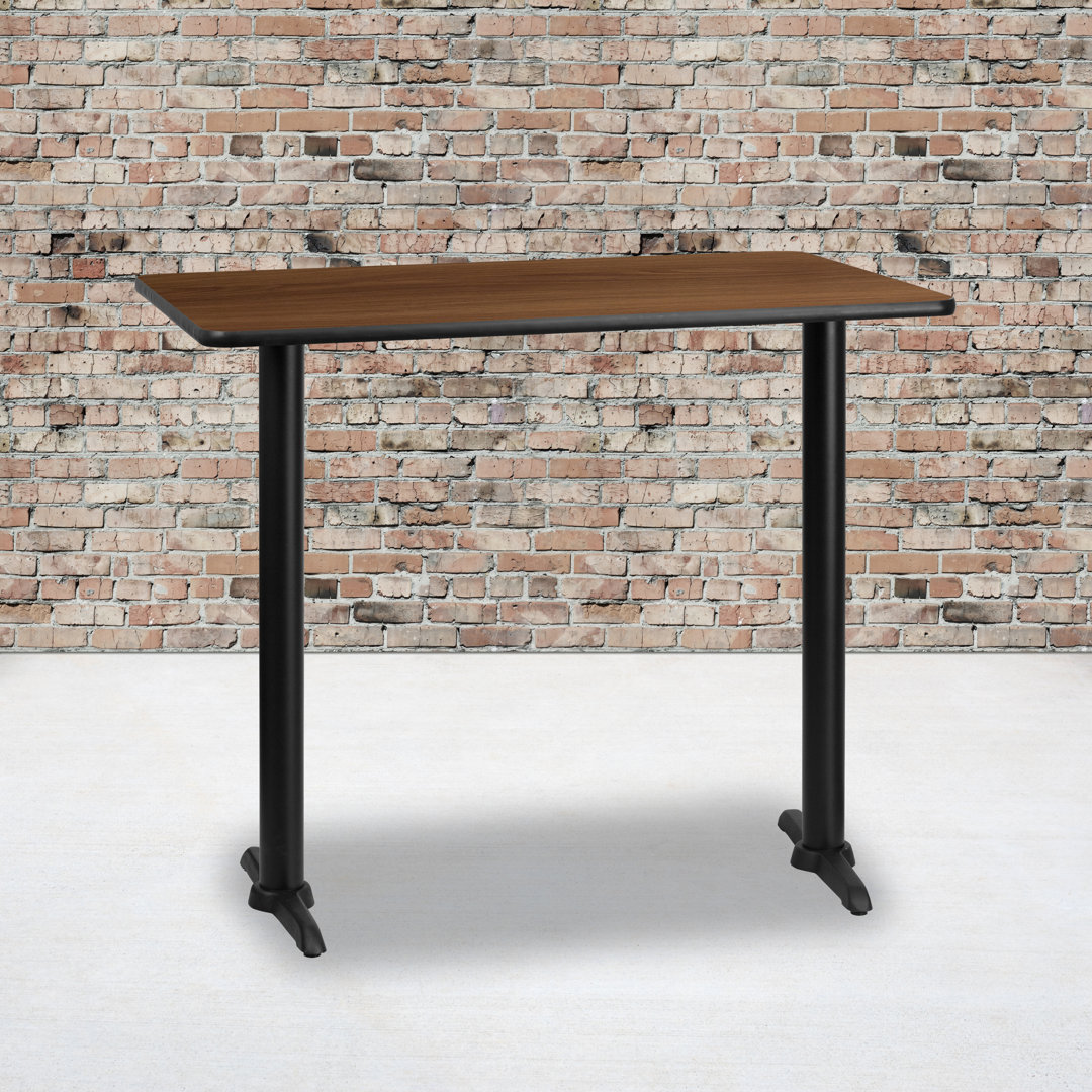 Jarreth 30'' x 42'' Rectangular Laminate Table Top with 5'' x 22'' Table Height Bases Inbox Zero Top