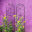 Paquet de 2 treillis de jardin en métal pour plantes grimpantes, support de fleurs extérieur antirouille et durable avec décoration d'oiseaux-2111351163