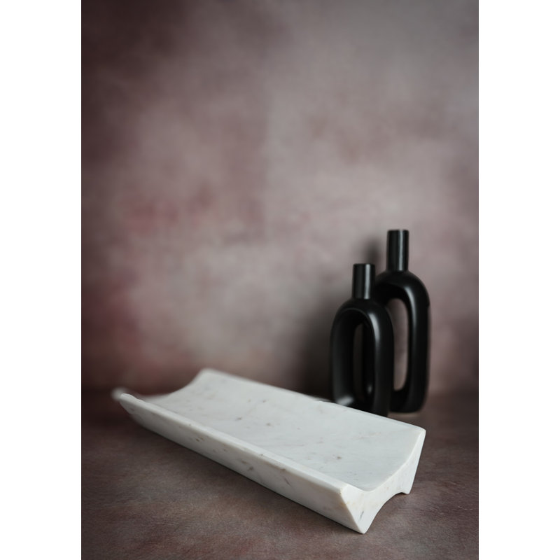 Centre de table en marbre blanc