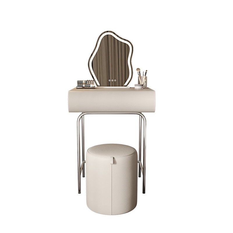 19.69"Cream-style Compact Solid Wood Vanity Table