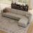 Upholstered Modular Sofa Sectional With Ottoman-1391795209