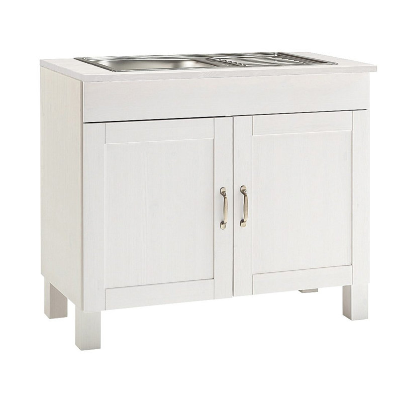 Martindale 100cm Single Bathroom Vanity Base Only, White