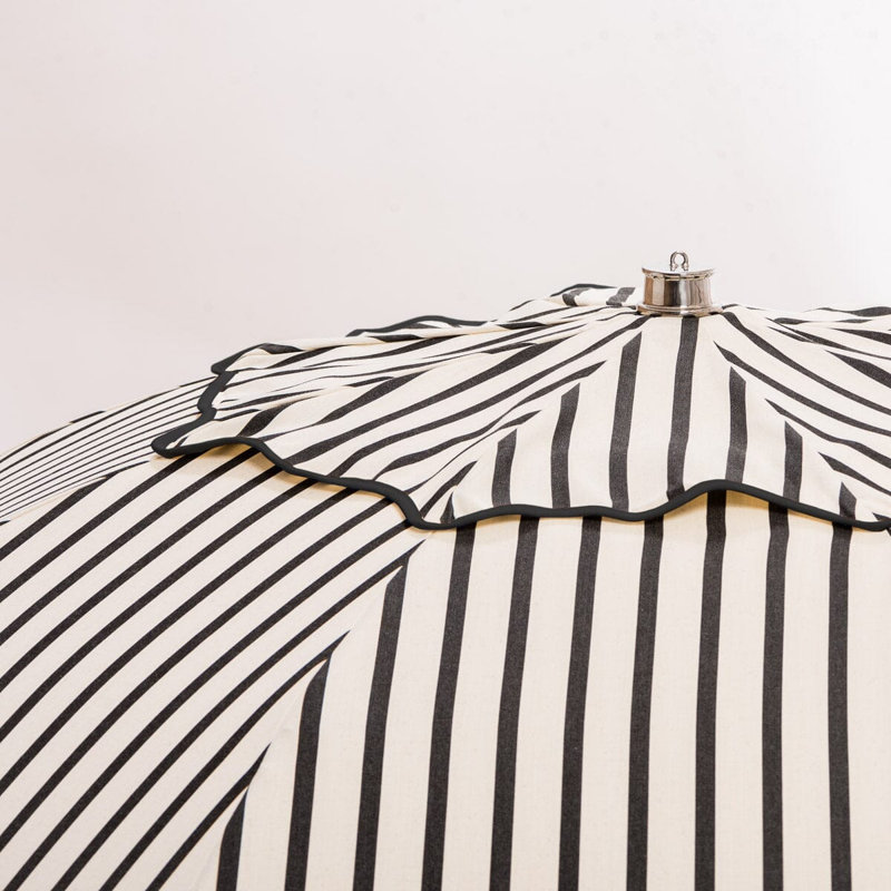 Patio 90'' W Umbrella, Black/White Striped