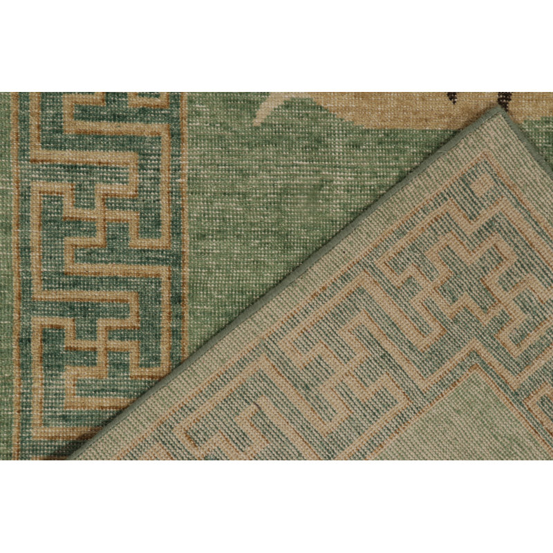 Distressed Homage Handmade Kilim Wool Animal Print Area Rug, Runner 3' x 14'
