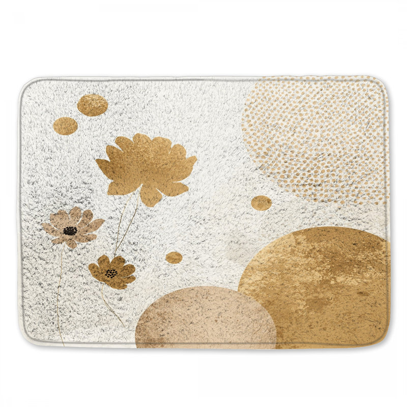 Tapis de bain Gold Lotus, L 24 po x L 17 po
