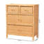 Armoire d'appoint en bois massif de rotin et d'acajou Cejda