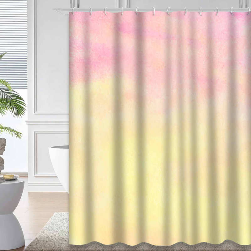 Rideau de douche transparent transparent, rideaux de douche pour la salle de bain avec 12 crochets, 72" L x 84" W