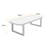 Brown Solid Wood Rectangular Conference Table, Seats 6-8 People