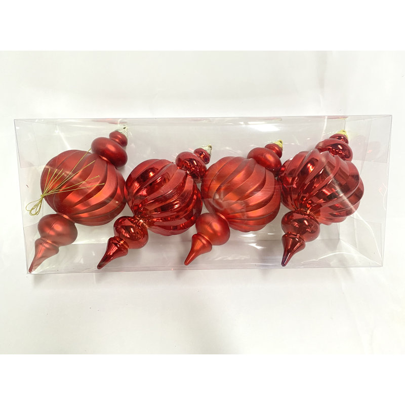 10'' Finial Ornament, Red