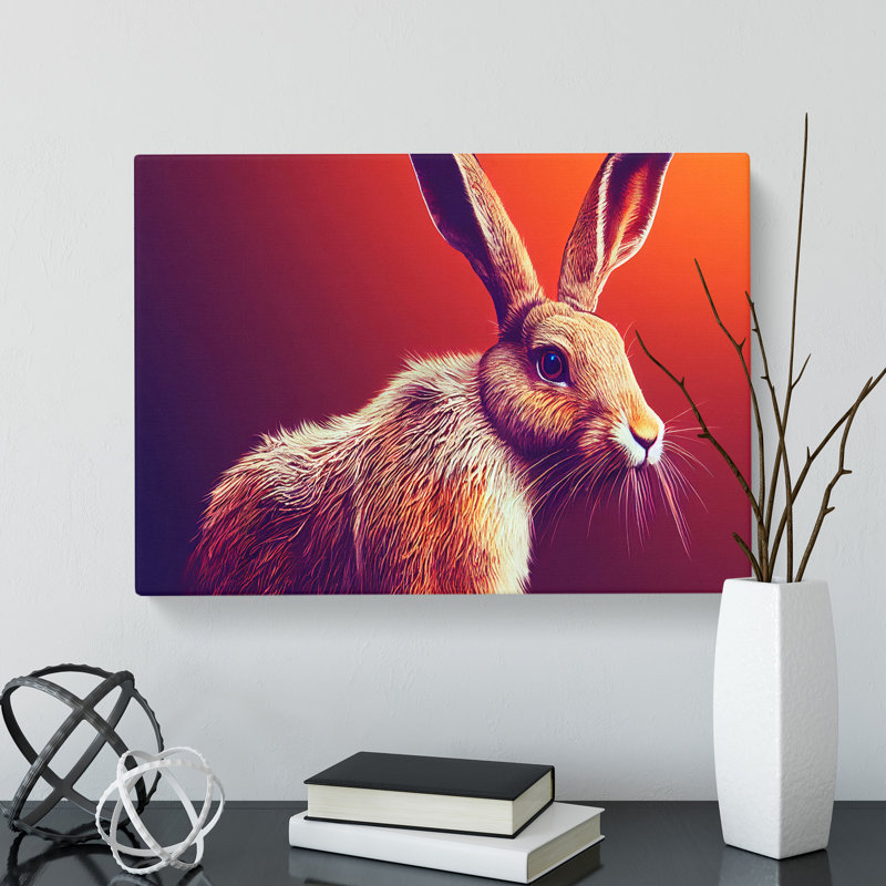 Hare - Wrapped Canvas, 40cm H x 60cm W x 3cm D