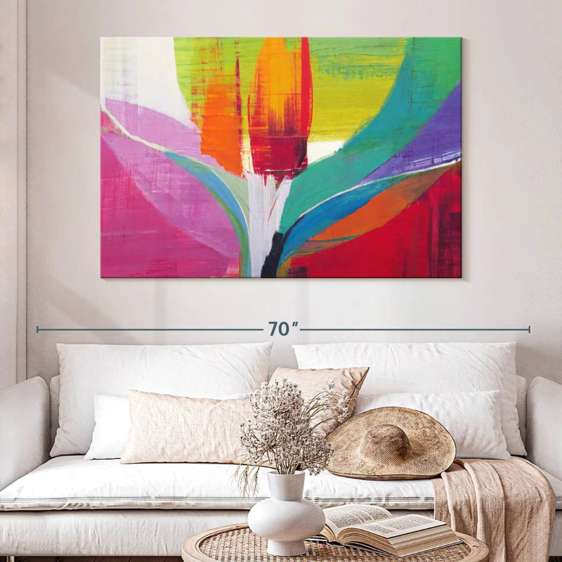 Abstrait tulipe Avery, H 34 po x l 51 po