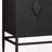 31.50" Modern 2 Door Wooden Storage Cabinet Accent Cabinet With Metal Leg Featuring Two-Tier Storage, For Living Room, Entryway And Dining Room, Painted In Black