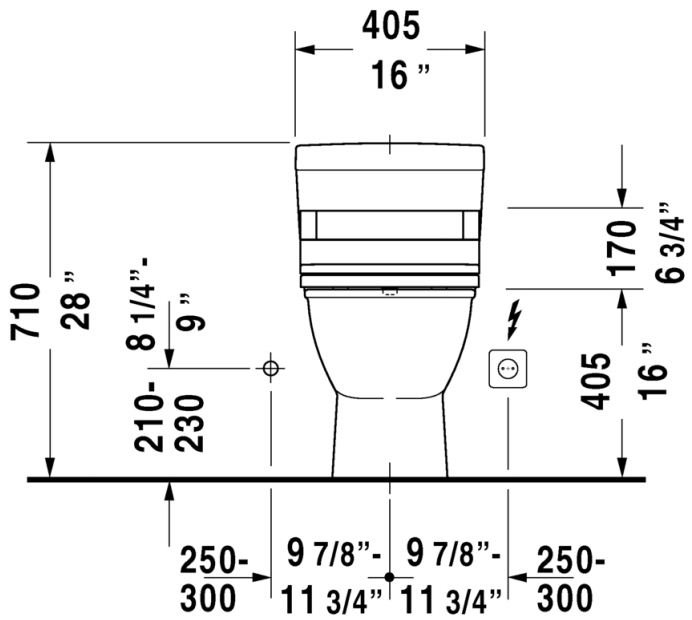 Toilette allongée une pièce Darling New 1,28 GPF (siège non inclus)
