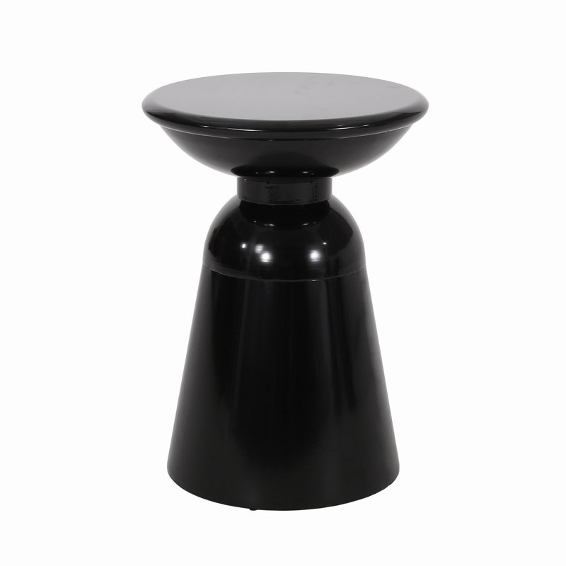 Table de bout d'extérieur en métal - Grand, Noir