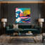 Art mural sur toile bleu côtier-879846277