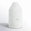 Cement Accent Vase with Ridged Design - 6.5" x 6.5" x 12" - White