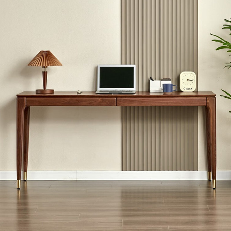 Solid wood desk, 29.53" H x 39.37" W x 17.72" D