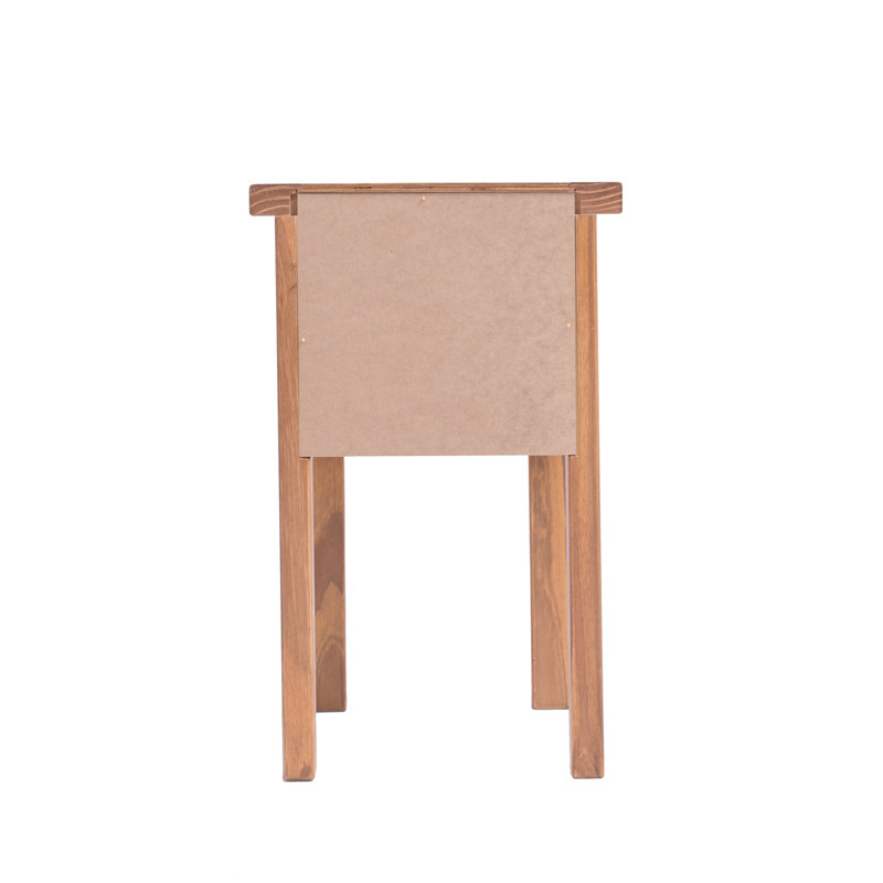 Hindsville 35 cm W Bedside Table, Walnut