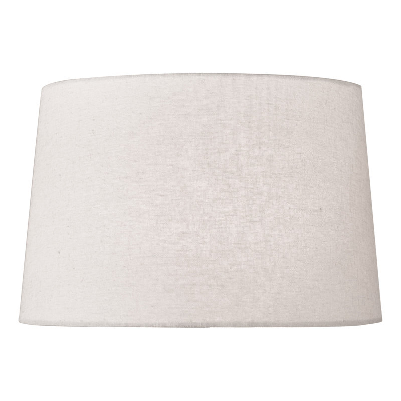 20cm H Linen Drum Lamp Shade ( Screw On ) in Grey