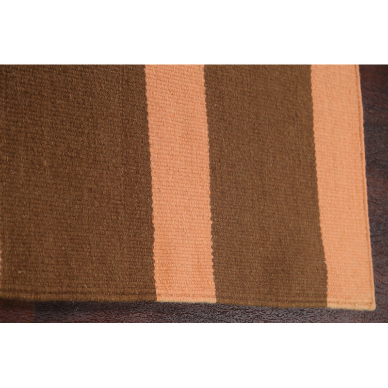 Tapis oriental rayé kilim moderne tissé à la main 6 x 9