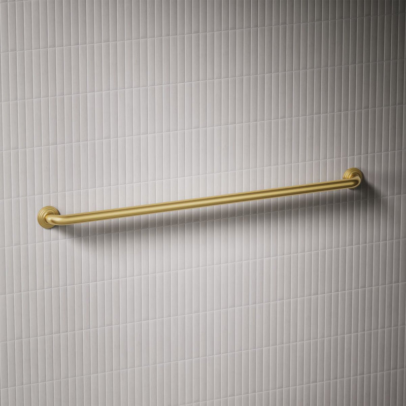 Traditional Grab Bar, 42"W, Vibrant Brushed Moderne Brass