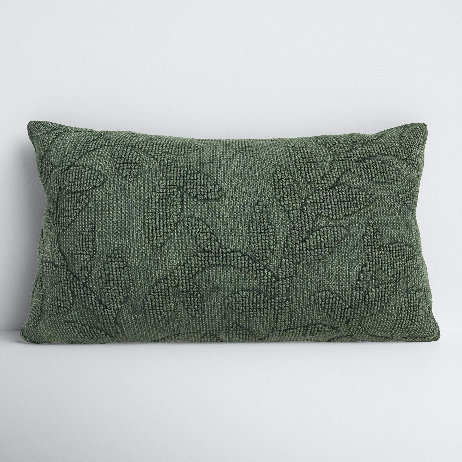 Bess Floral Lumbar Throw Pillow, Green