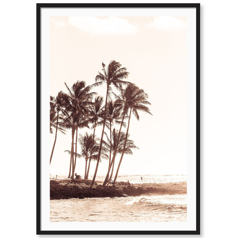 Island Love Print by Carly Tabak, 18" W x 25" H, Black Wood
