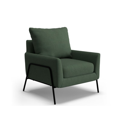 Accent Chair W/Black Metal Legs