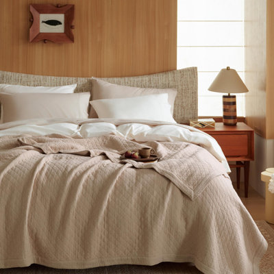 Bedsure 100% Cotton 8-Layer Quilted Gauze Muslin King Bed Blanket - Breathable, Doeskin, Softens After Washing
