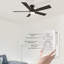 Ventilateur de plafond encastré à 5 pales 52 po avec éclairage Alceu-188163365