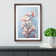 Magnolia Flower Expressionism No.3 - Single Picture Frame Print on Wood