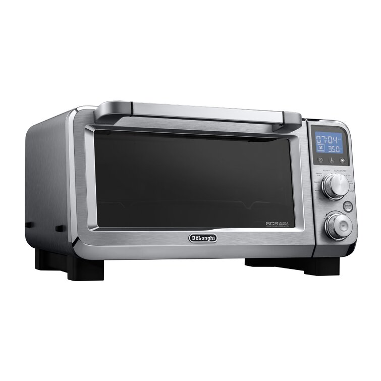  De'Longhi Small Convection Toaster Oven For Countertop With  internal light And 9 Preset Functions Including Pizza, Cookies, Roast,  Broil, Bake, Easy to Use, 14L, Stainless Steel, 1800W, EO141150M: Home &  Kitchen