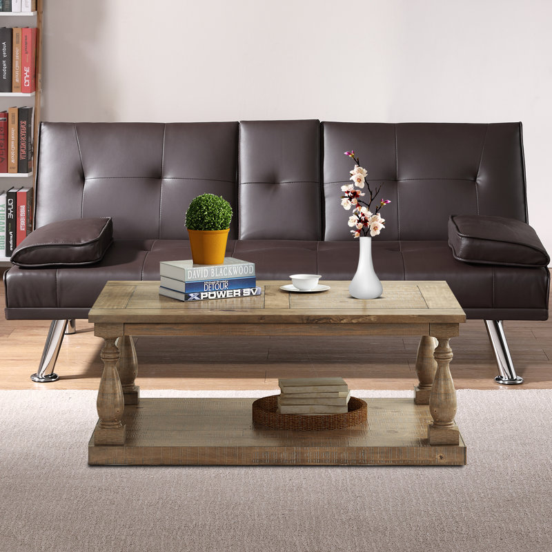 Brhianna Solid Wood Elegant Coffee Table, Walnut
