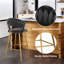 Tabouret de comptoir moderne en velours 25,2 po avec accents dorés (seulement chaises de salle à manger)-823344709