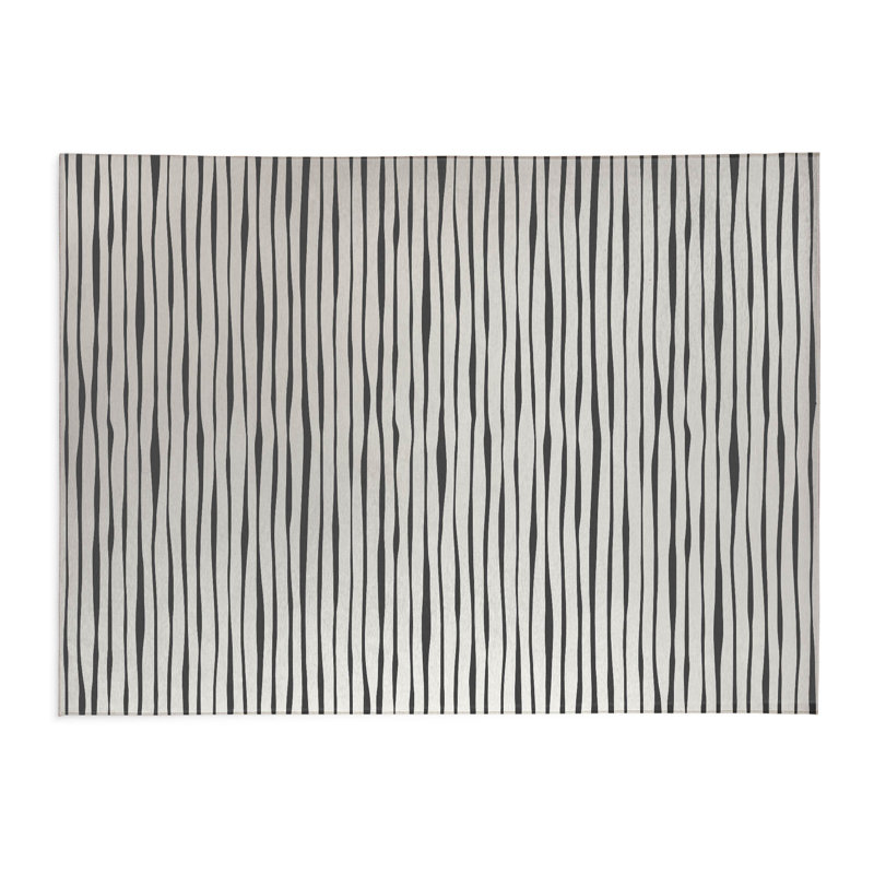 Tapis de bureau Sploog, L 7 pi x L 5 pi, Ivoire/gris anthracite