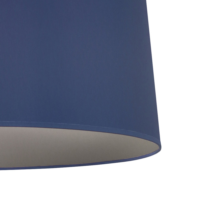 Custis 3 - Light Drum Chandelier, Ink Blue/Carter Gray Lining, Modern Brass