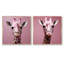 Girafe rose, position romantique, ensemble de 2 animaux-622235362-622235363