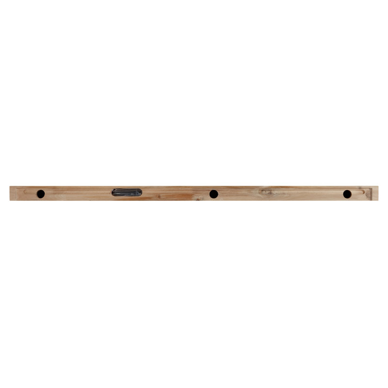 Unfinished Hevea Prong Floating Shelf, 1.5" H x 48" W x 6" D