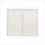 Armoires murales avec rangement moderne à deux portes et trois niveaux en verre blanc L 27,56 po x l 9,06 po x H 23,62 po | Métal | Verre trempé-389439342
