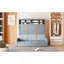 Grand lit escamotable mural avec canapé, gris-615689270