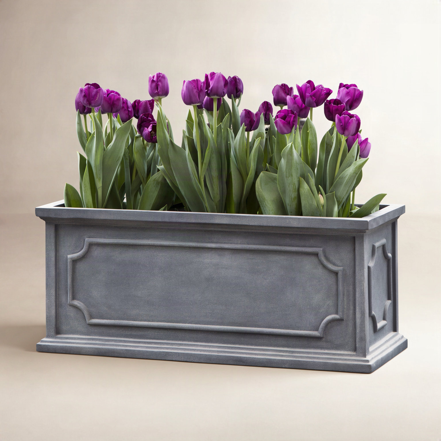 Ericson Planter Box, 10" H x 23.75" W x 10.75" D, Lead Lite