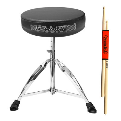 5 Core Drum Throne 3 Inch Thick Padded Comfortable Guitar Stool Drummer Chair Height Adjustable Musician Seat For Adults And Kids Dumbleton by Wrought Studio