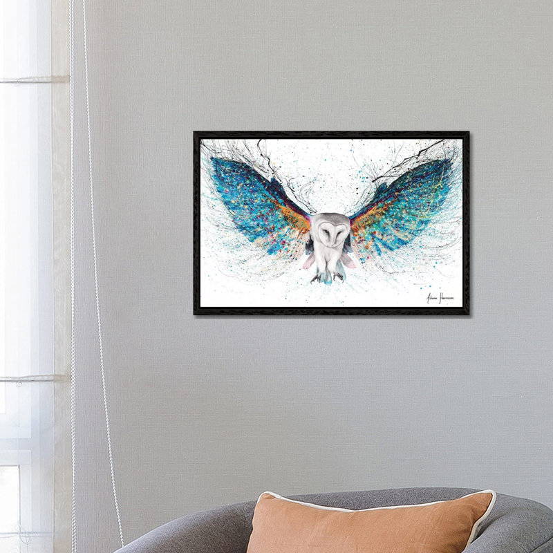 Opulent Night Owl by Ashvin Harrison - Wrapped Canvas Print, Black Framed, 66.04 cm H x 45.72 cm W
